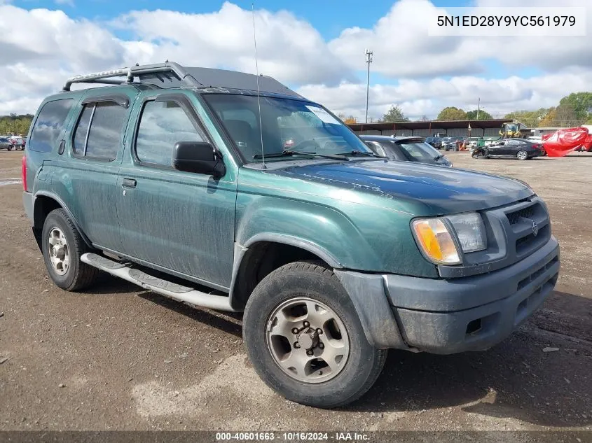 2000 Nissan Xterra Se/Xe VIN: 5N1ED28Y9YC561979 Lot: 40601663