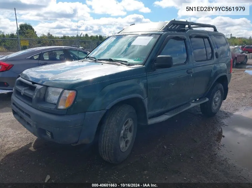 2000 Nissan Xterra Se/Xe VIN: 5N1ED28Y9YC561979 Lot: 40601663