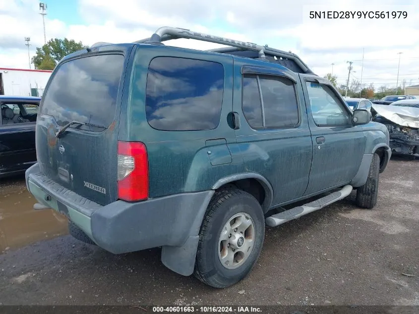 2000 Nissan Xterra Se/Xe VIN: 5N1ED28Y9YC561979 Lot: 40601663