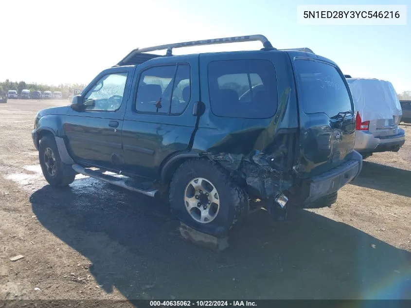 2000 Nissan Xterra Se/Xe VIN: 5N1ED28Y3YC546216 Lot: 40635062