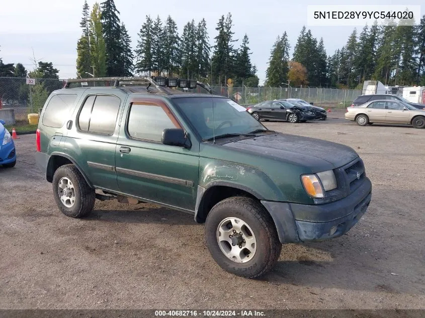 2000 Nissan Xterra Se/Xe VIN: 5N1ED28Y9YC544020 Lot: 40682716