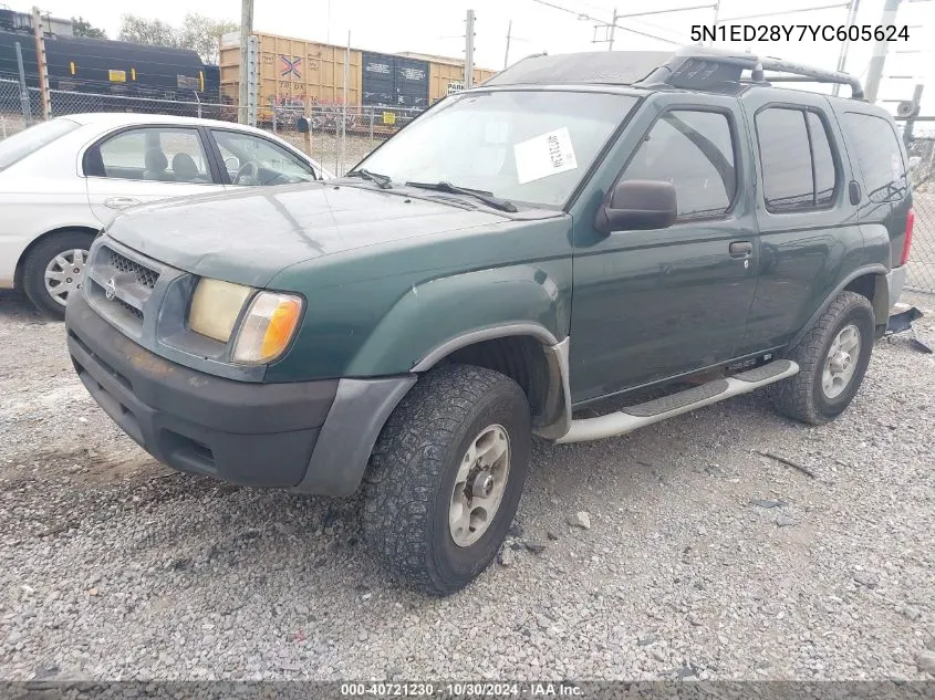 2000 Nissan Xterra Se/Xe VIN: 5N1ED28Y7YC605624 Lot: 40721230