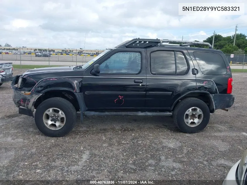 2000 Nissan Xterra Se/Xe VIN: 5N1ED28Y9YC583321 Lot: 40763836