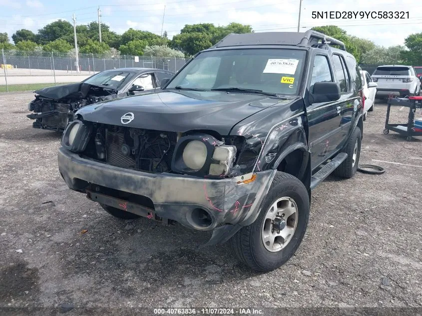 2000 Nissan Xterra Se/Xe VIN: 5N1ED28Y9YC583321 Lot: 40763836