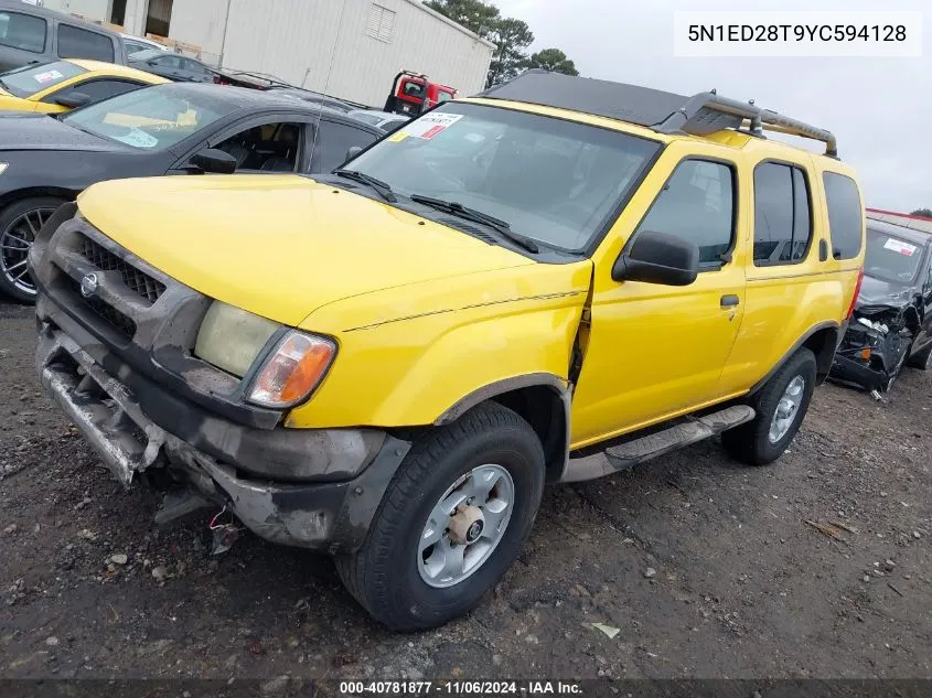 2000 Nissan Xterra Se/Xe VIN: 5N1ED28T9YC594128 Lot: 40781877