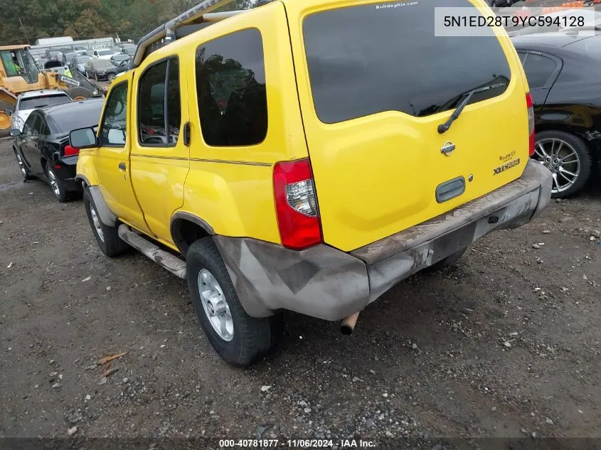 2000 Nissan Xterra Se/Xe VIN: 5N1ED28T9YC594128 Lot: 40781877