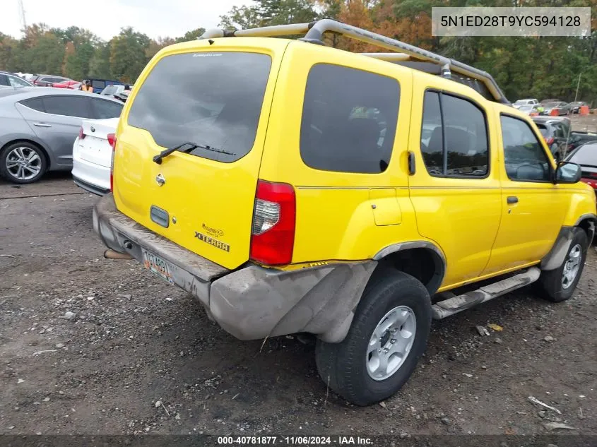 2000 Nissan Xterra Se/Xe VIN: 5N1ED28T9YC594128 Lot: 40781877