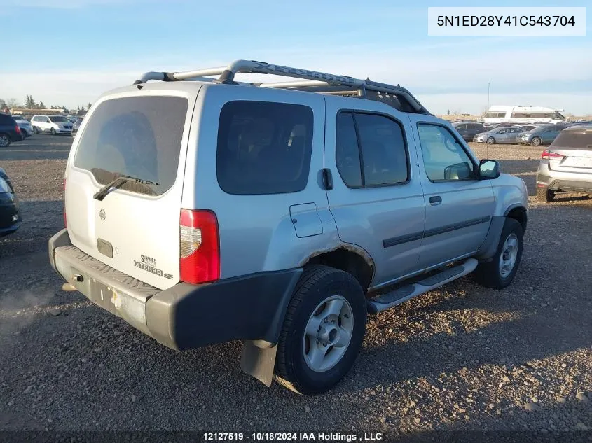 2001 Nissan Xterra Se/Xe VIN: 5N1ED28Y41C543704 Lot: 12127519