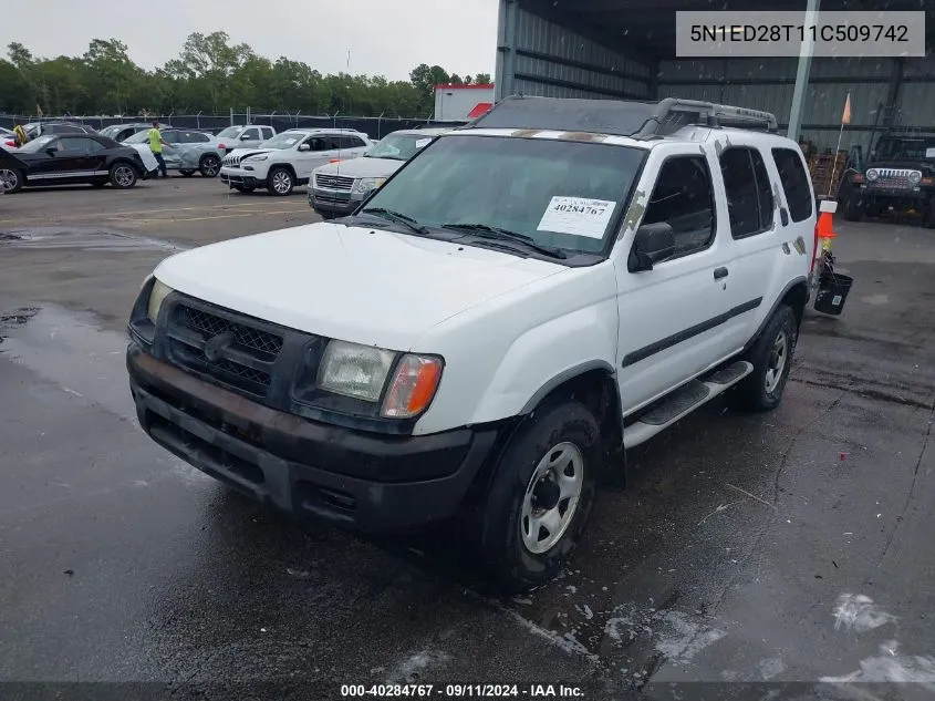 2001 Nissan Xterra Xe-V6 VIN: 5N1ED28T11C509742 Lot: 40284767