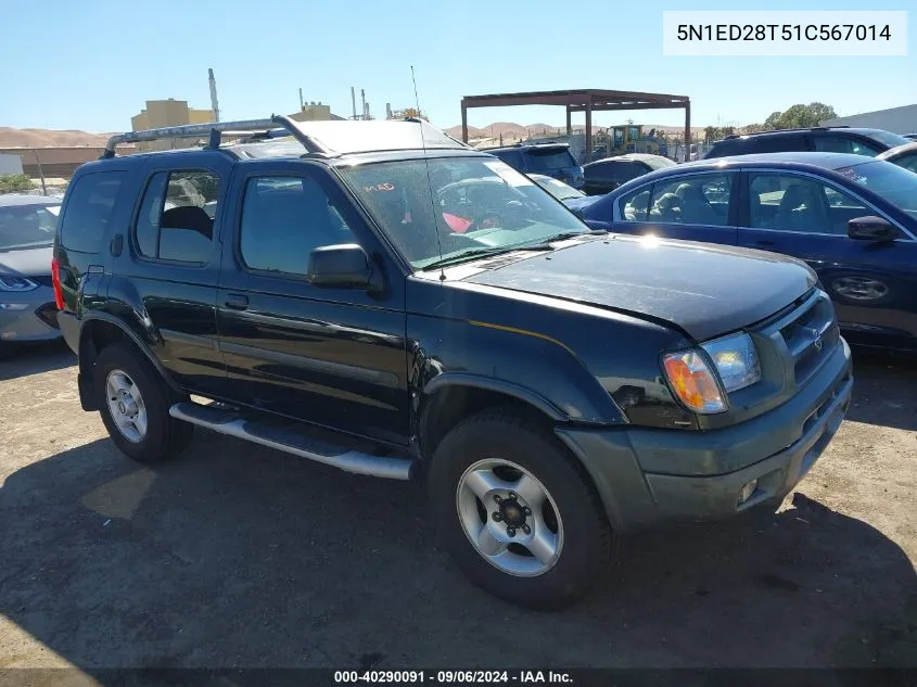 2001 Nissan Xterra Se VIN: 5N1ED28T51C567014 Lot: 40290091