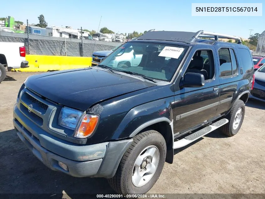 2001 Nissan Xterra Se VIN: 5N1ED28T51C567014 Lot: 40290091