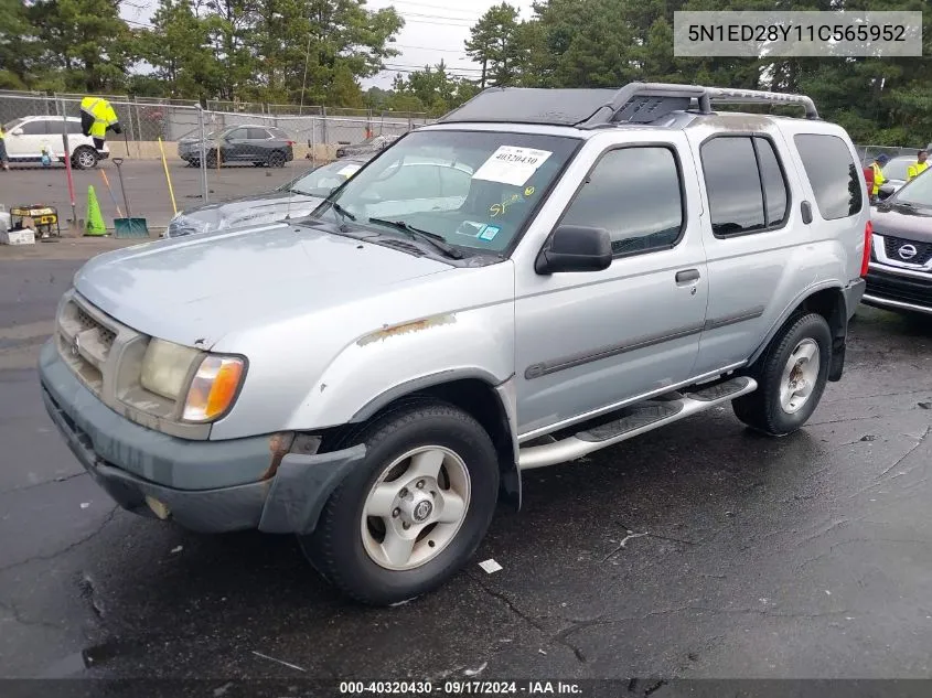 2001 Nissan Xterra Xe/Se VIN: 5N1ED28Y11C565952 Lot: 40320430