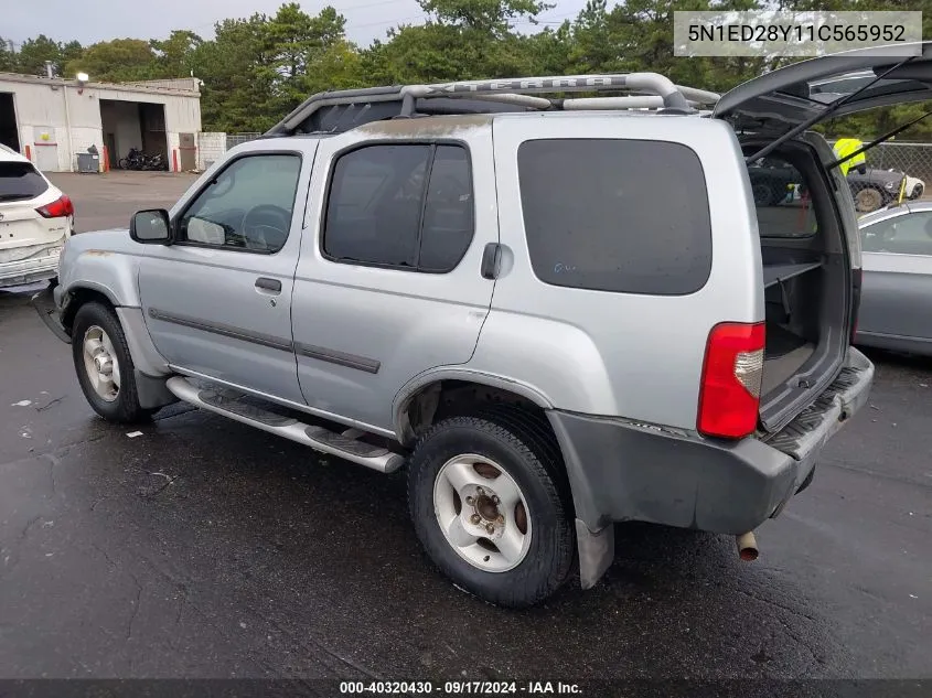 2001 Nissan Xterra Xe/Se VIN: 5N1ED28Y11C565952 Lot: 40320430