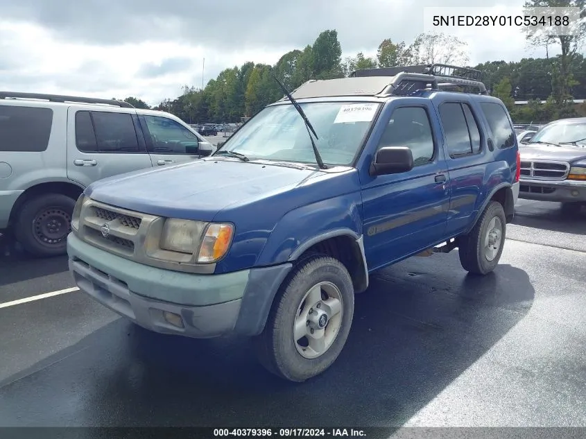 2001 Nissan Xterra Se VIN: 5N1ED28Y01C534188 Lot: 40379396