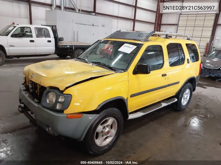 2001 Nissan Xterra Se/Xe VIN: 5N1ED28Y21C563997 Lot: 40400645