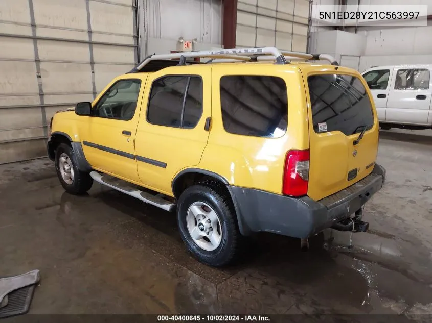 2001 Nissan Xterra Se/Xe VIN: 5N1ED28Y21C563997 Lot: 40400645