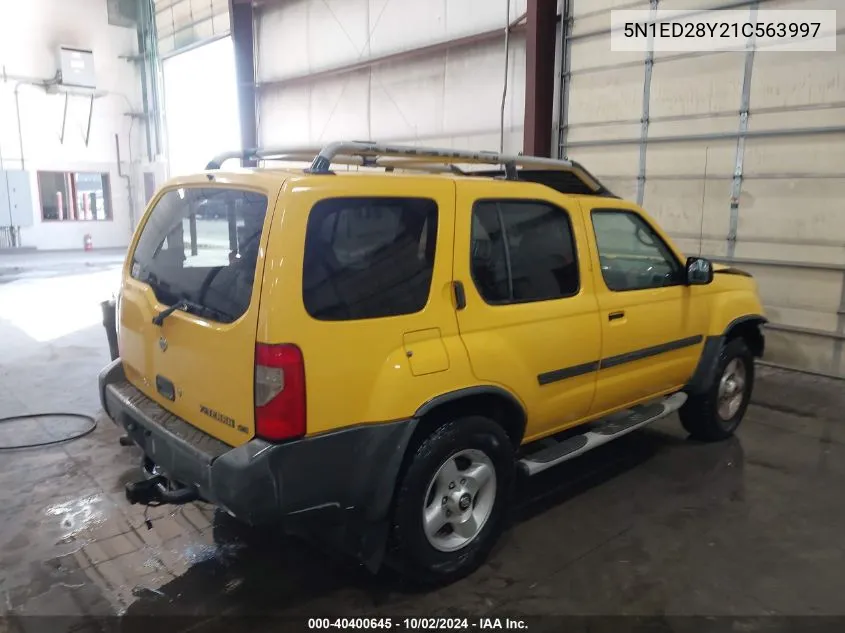 2001 Nissan Xterra Se/Xe VIN: 5N1ED28Y21C563997 Lot: 40400645