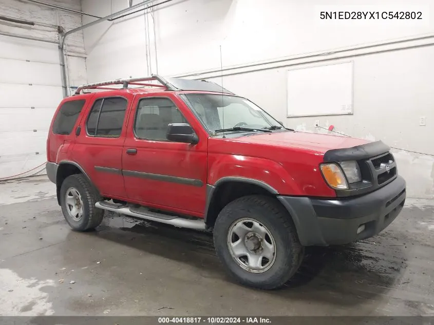 2001 Nissan Xterra Se VIN: 5N1ED28YX1C542802 Lot: 40418817