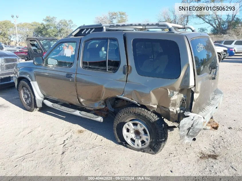 2001 Nissan Xterra Xe VIN: 5N1ED28Y01C506293 Lot: 40462025