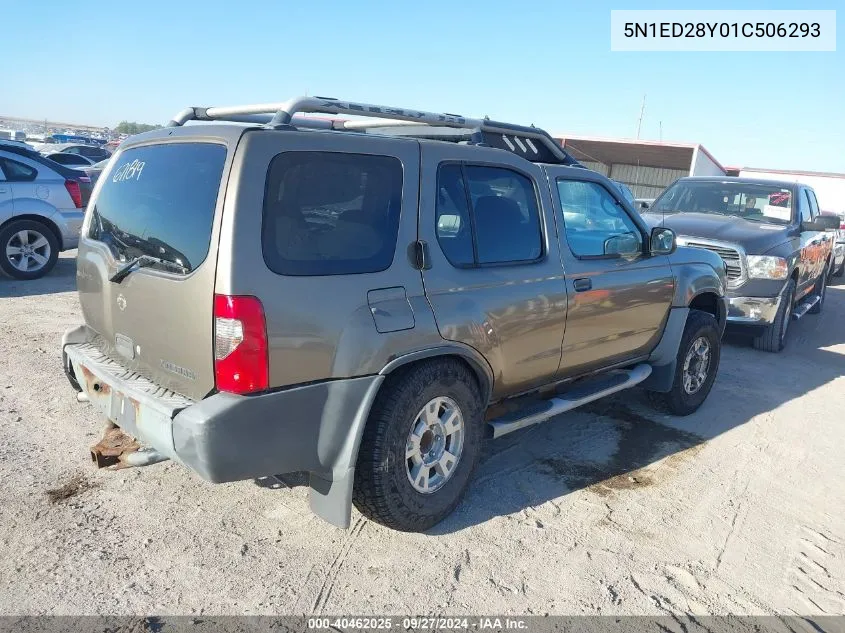 2001 Nissan Xterra Xe VIN: 5N1ED28Y01C506293 Lot: 40462025