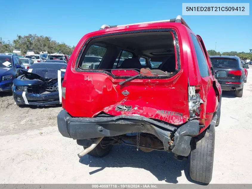 2001 Nissan Xterra Se VIN: 5N1ED28T21C509412 Lot: 40597718