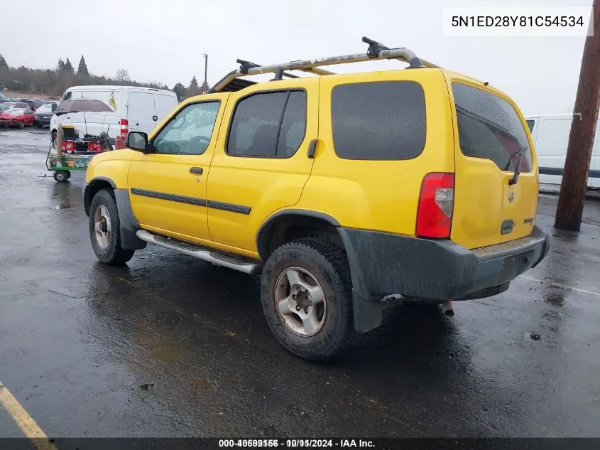 2001 Nissan Xterra VIN: 5N1ED28Y81C54534 Lot: 40599156