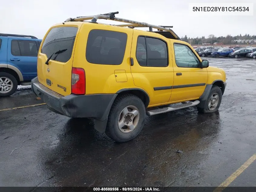 2001 Nissan Xterra VIN: 5N1ED28Y81C54534 Lot: 40599156