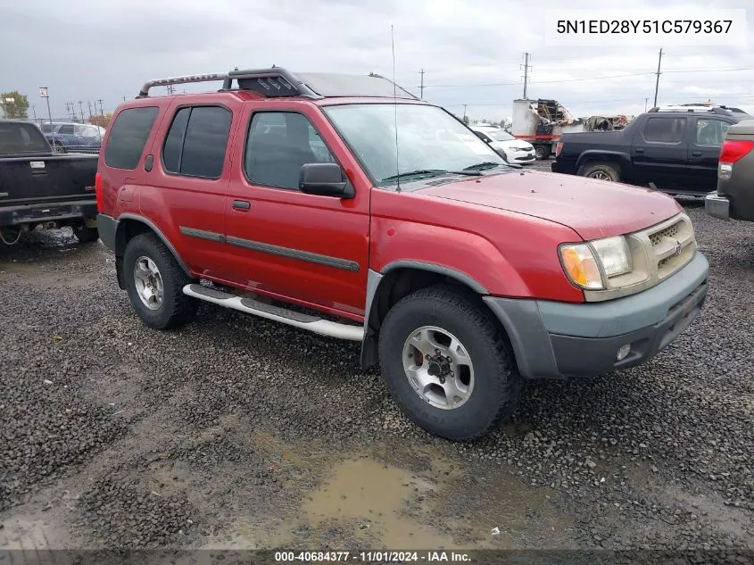 2001 Nissan Xterra Xe VIN: 5N1ED28Y51C579367 Lot: 40684377