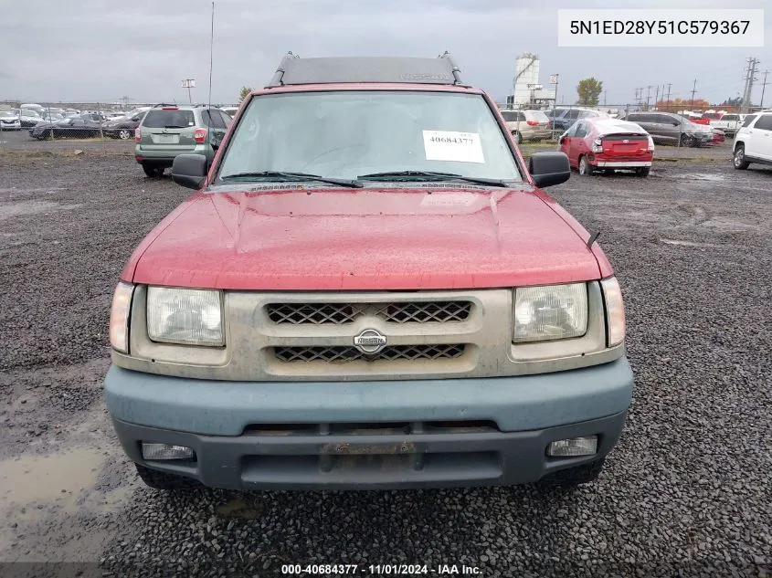 2001 Nissan Xterra Xe VIN: 5N1ED28Y51C579367 Lot: 40684377