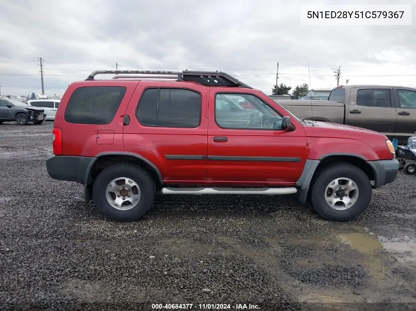 2001 Nissan Xterra Xe VIN: 5N1ED28Y51C579367 Lot: 40684377