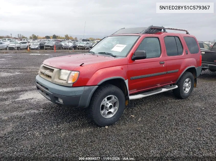 2001 Nissan Xterra Xe VIN: 5N1ED28Y51C579367 Lot: 40684377