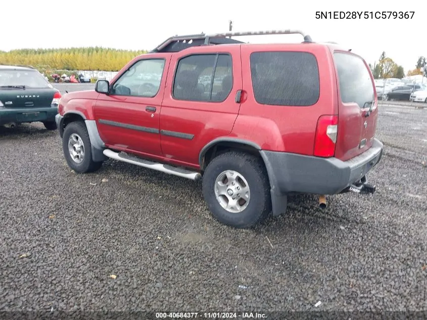 2001 Nissan Xterra Xe VIN: 5N1ED28Y51C579367 Lot: 40684377