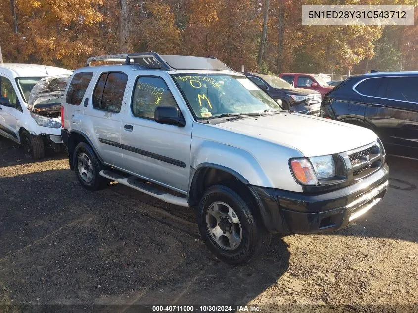 2001 Nissan Xterra Xe VIN: 5N1ED28Y31C543712 Lot: 40711000