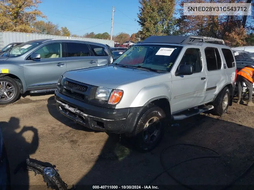 2001 Nissan Xterra Xe VIN: 5N1ED28Y31C543712 Lot: 40711000