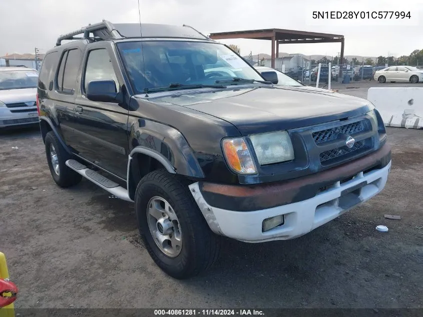 2001 Nissan Xterra Xe VIN: 5N1ED28Y01C577994 Lot: 40861281