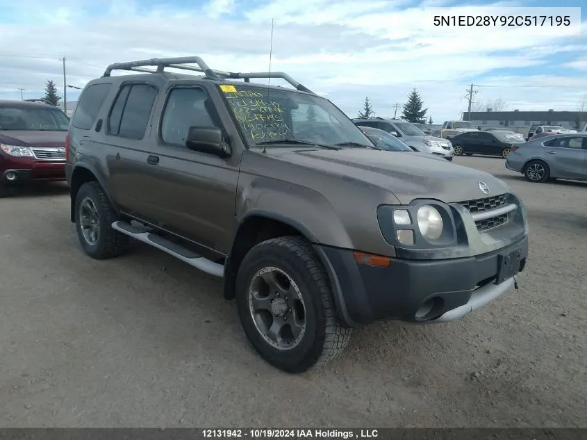 2002 Nissan Xterra Xe/Se VIN: 5N1ED28Y92C517195 Lot: 12131942