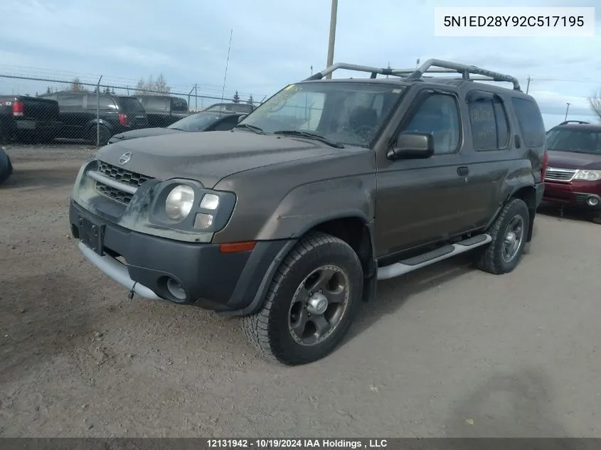 2002 Nissan Xterra Xe/Se VIN: 5N1ED28Y92C517195 Lot: 12131942