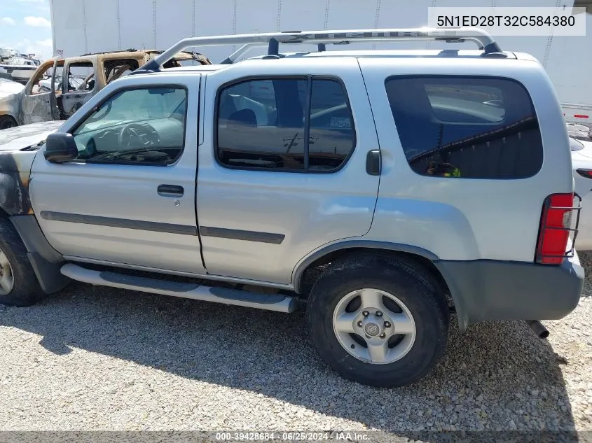 2002 Nissan Xterra Xe VIN: 5N1ED28T32C584380 Lot: 39428684