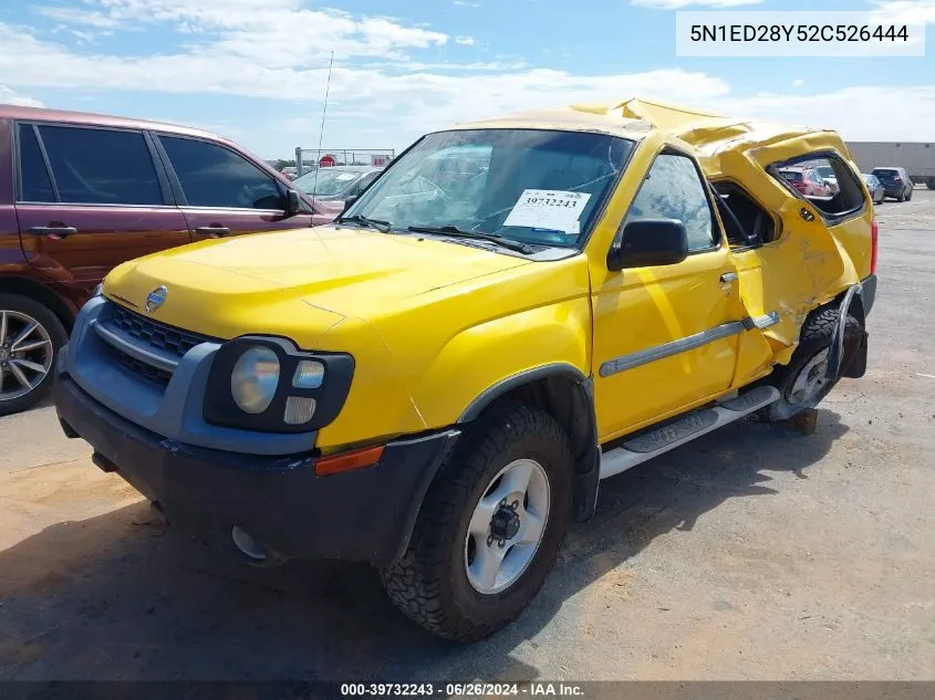 2002 Nissan Xterra Xe VIN: 5N1ED28Y52C526444 Lot: 39732243