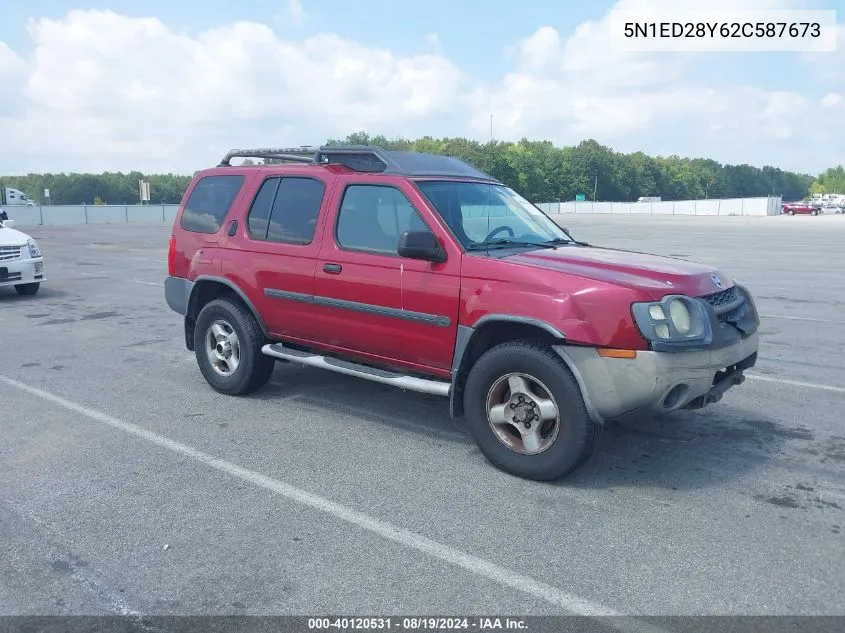 2002 Nissan Xterra Xe VIN: 5N1ED28Y62C587673 Lot: 40120531