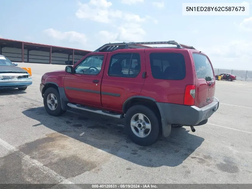 2002 Nissan Xterra Xe VIN: 5N1ED28Y62C587673 Lot: 40120531