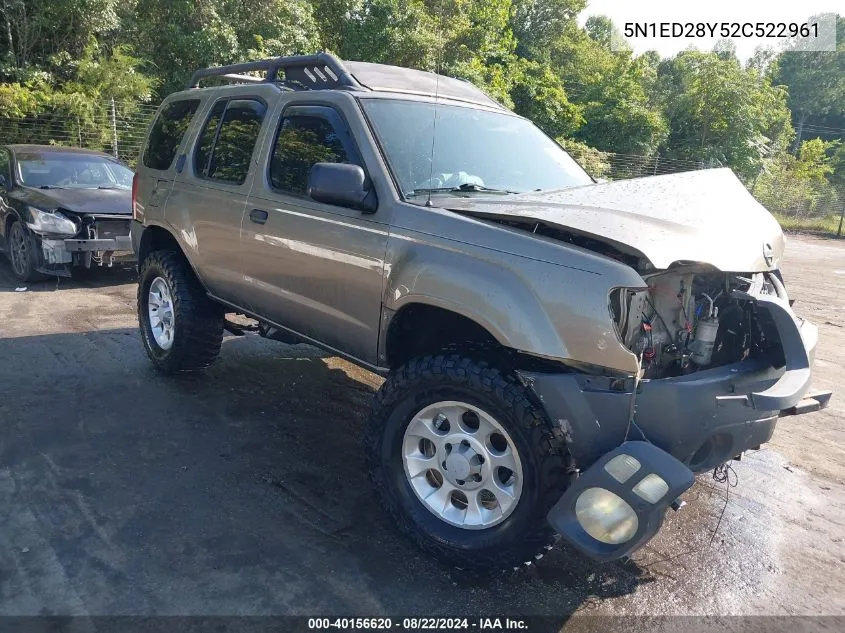 2002 Nissan Xterra Xe VIN: 5N1ED28Y52C522961 Lot: 40156620