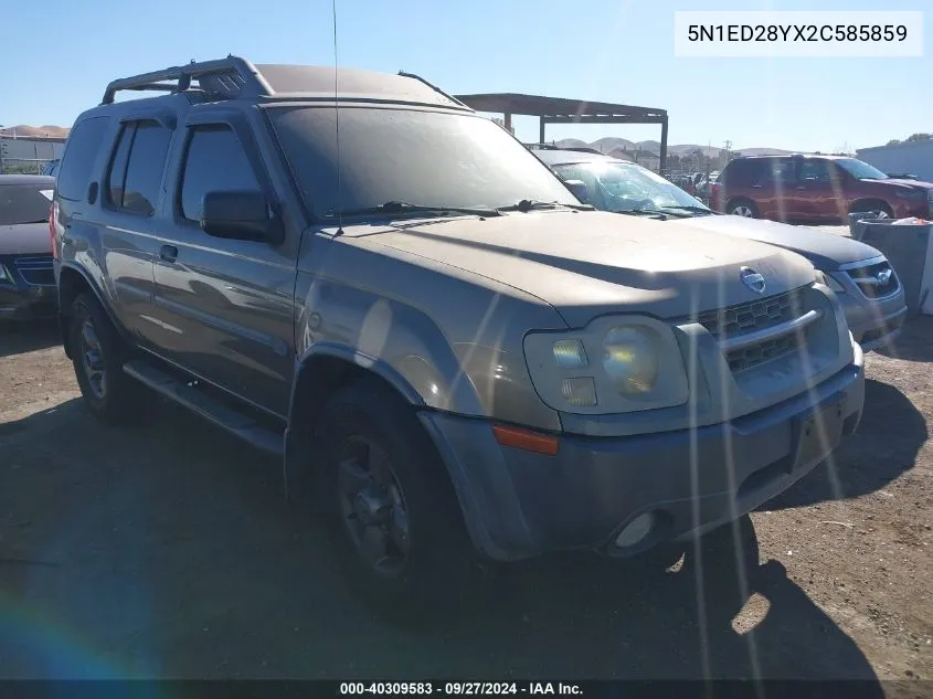 2002 Nissan Xterra Se VIN: 5N1ED28YX2C585859 Lot: 40309583