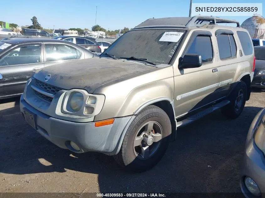 2002 Nissan Xterra Se VIN: 5N1ED28YX2C585859 Lot: 40309583