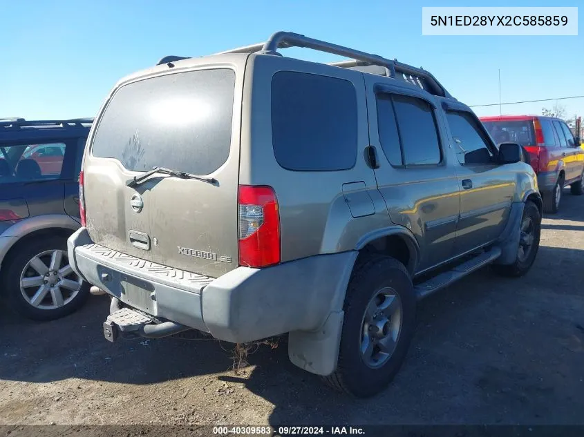 2002 Nissan Xterra Se VIN: 5N1ED28YX2C585859 Lot: 40309583