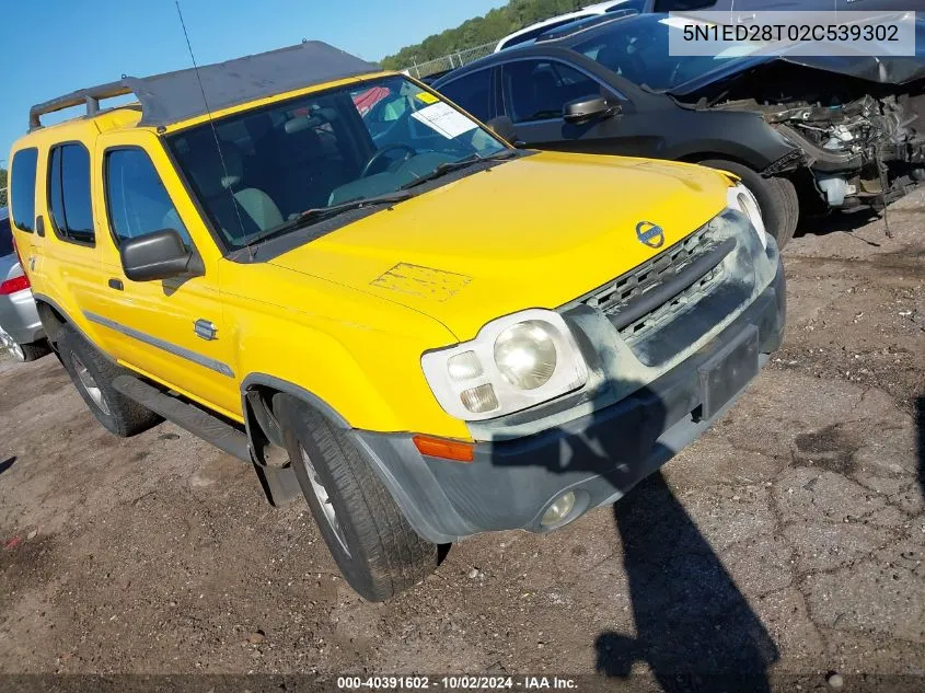 2002 Nissan Xterra Se VIN: 5N1ED28T02C539302 Lot: 40391602