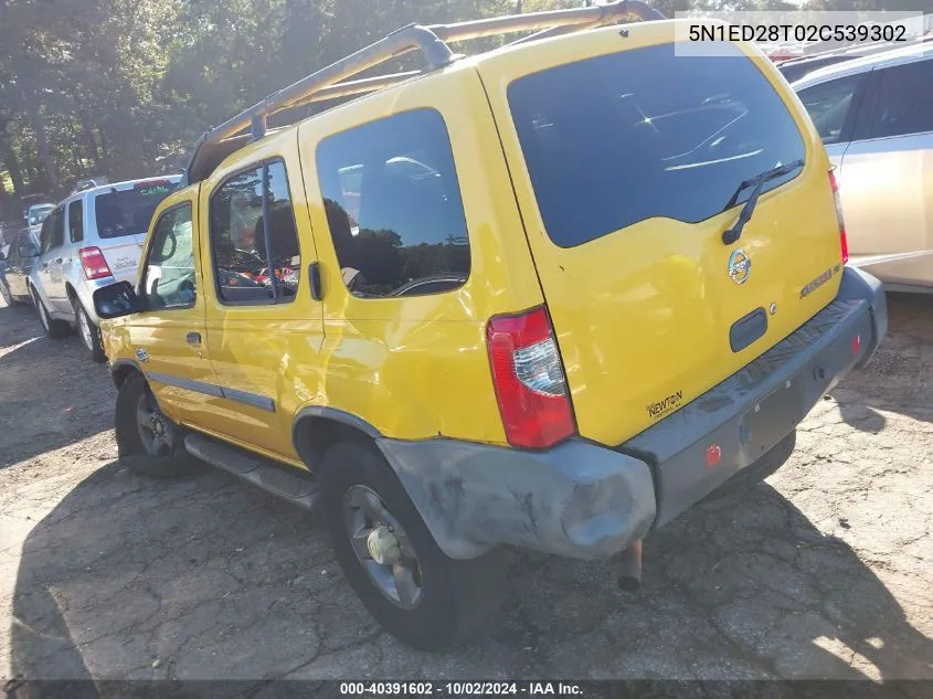 2002 Nissan Xterra Se VIN: 5N1ED28T02C539302 Lot: 40391602