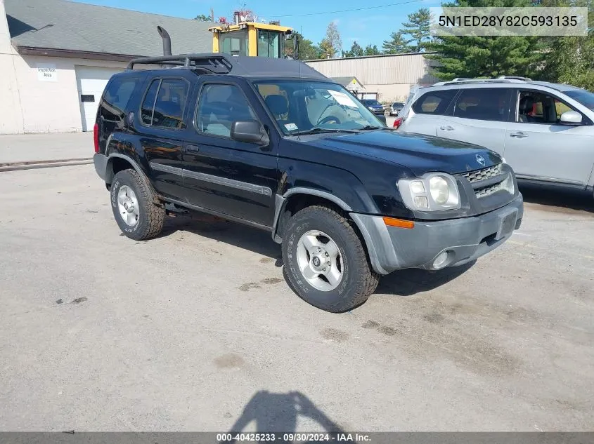 2002 Nissan Xterra Se VIN: 5N1ED28Y82C593135 Lot: 40425233