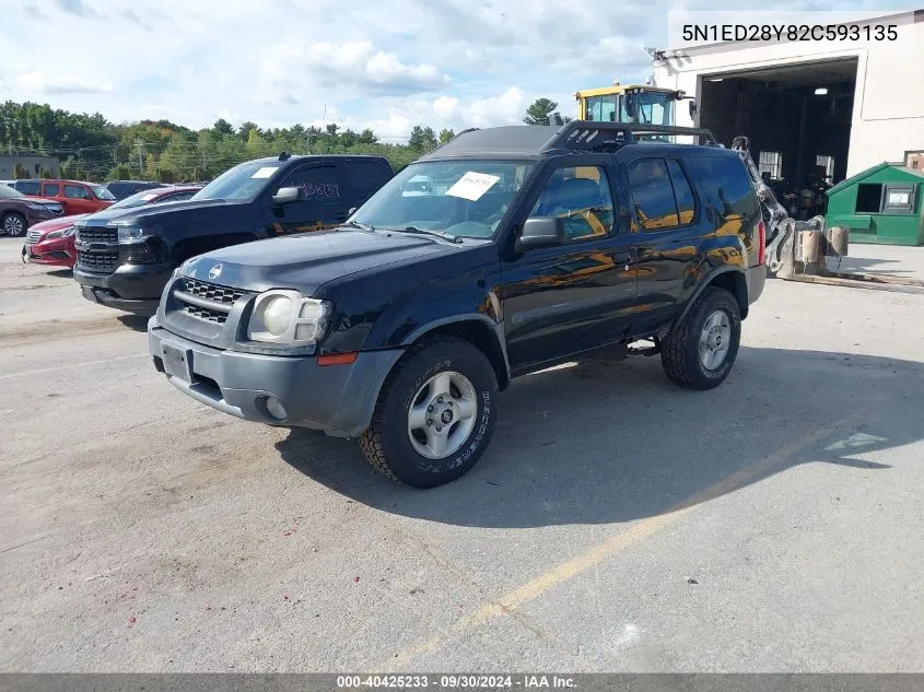 2002 Nissan Xterra Se VIN: 5N1ED28Y82C593135 Lot: 40425233