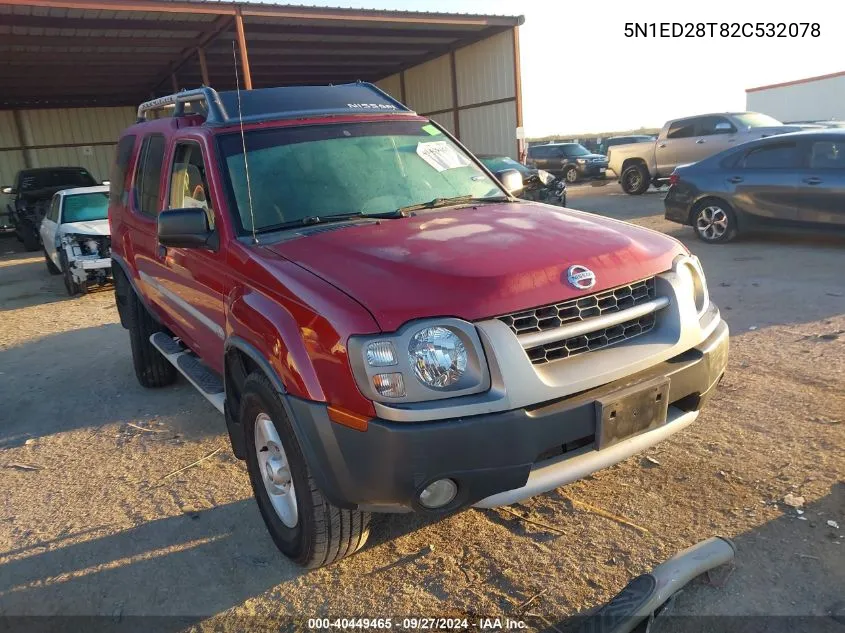 2002 Nissan Xterra Xe/Se VIN: 5N1ED28T82C532078 Lot: 40449465